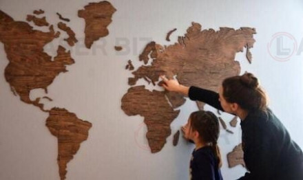 Wall Art with a World Map