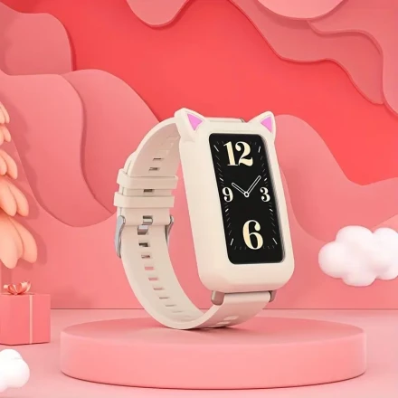 Fit Mini Watch Band Cat Ear Silicone Protective Case - FireOS Compatible, Foldable, Lightweight, and Scratch-Resistant