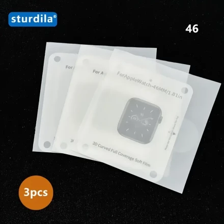 3pcs Apple Watch Film, Apple iWatch Protective Film, S8/9Ultra Hydrogel Film, TPU Soft Film, High Definition Screen Film