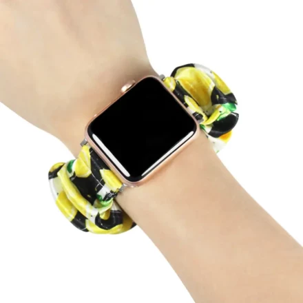 Elastic Polyamide Watch Band, Fruit Pattern, Adjustable, for Apple Watch