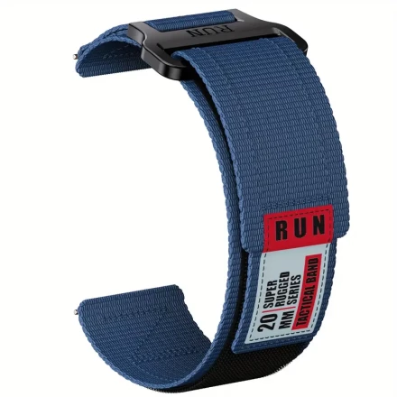 Tactical Nylon Sport Watch Band, 20mm/22mm Quick Release, Compatible with Samsung Galaxy Watch 5/6/4, HUAWEI Watch GT3 Pro/GT2 - Polyamide, Non-Water Resistant - Adjustable Wristband