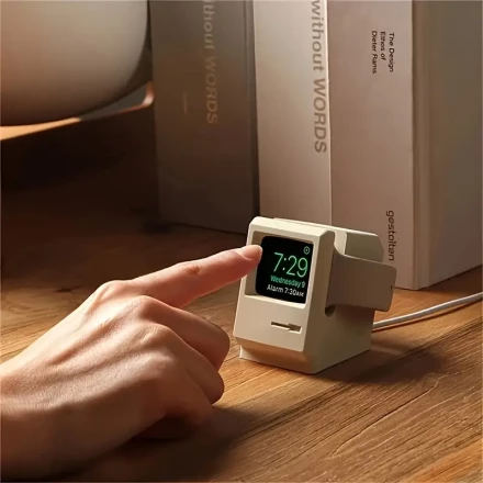 Desktop Silicone Charging Dock Station Charger Holder Stand for Apple iWatch 8/SE2/7/6/SE/5/4/3/2, Highly Elastic and Resistant to Damage