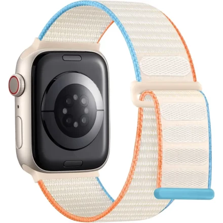 Durable Nylon Sport Loop Band for Apple Watch - Fits 38/40/41/42/44/45/46/49mm, for iWatch Series SE/10/9/8/7/6/5/4/3 Ultra -