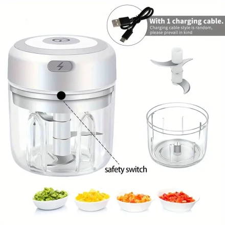 1pc 8.45oz Sleek Portable Blender - Compact USB Mini Mixer & Masher with Rechargeable Battery, High-Performance Grinder, Perfect for Home Use - White with Easy-Press Controls, Blender Portable