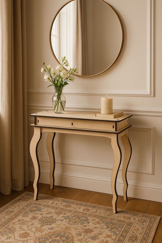 Designer Table with Two Drawers