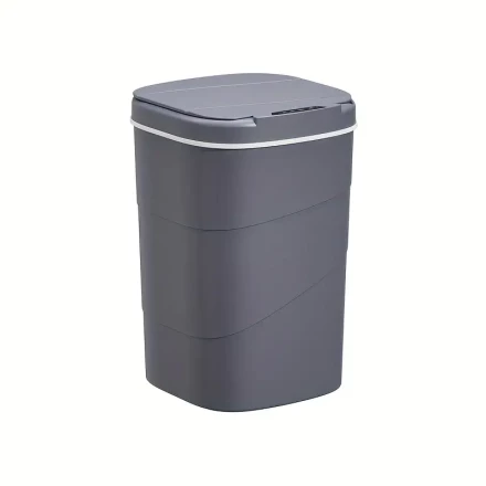 A Large Capacity Smart Trash Can Available in 3.7-Gallon And 4.76-Gallon Options, Featuring Odor Elimination, Multifunctionality (Automatic Foot And Knee Sensors), And Silent Operation (Open And Close Design). Suitable for Kitchens, Bedrooms, Offices, Nar