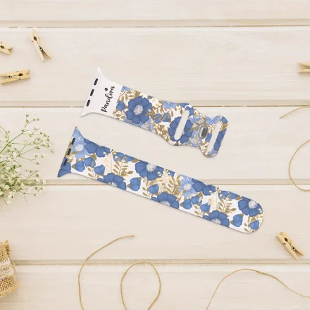 1pc Customizable Silicone Smartwatch Band, Water-Resistant Sport Strap with Butterfly Clasp, Compatible with Apple Watch Ultra/SE/6/5/4/3/2/1 Series, Skin-Friendly Printed Design
