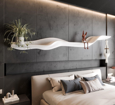 Organic wall shelf