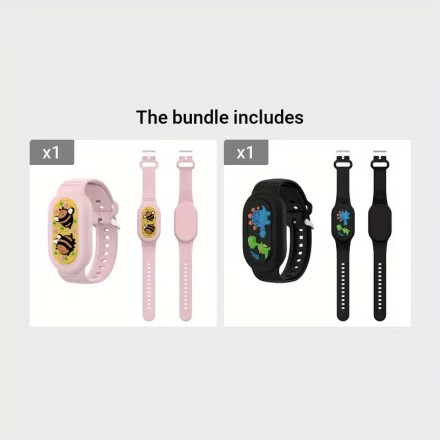 1pc Cartoon Silicone Wristband for Samsung Galaxy SmartTag2 - Soft Full Coverage Adjustable Strap with Animal Print, Flower & Cartoon Themes for Youth & Elderly
