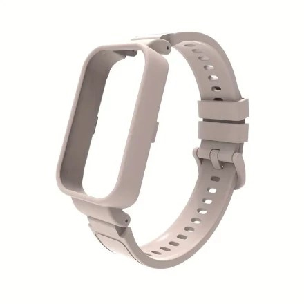 ALANGDU Silicone Strap for Xiaomi Band 8 Active - Adjustable Replacement Bracelet, Water-Resistant, Durable, Comfort Fit in Multiple Colors (Black, Blue, Brown, Gray, Orange)