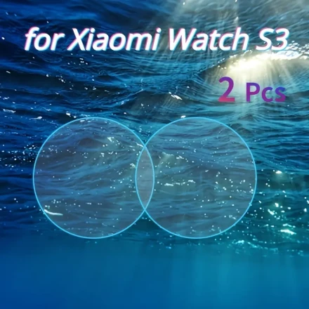 2pcs 9H Hardness Tempered Glass Screen Protectors for Xiaomi Watch S3 - Scratch Resistant, High Clarity Smartwatch Display Guards