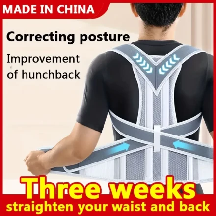 Posture Corrector for Men And Women Body Shaper Back Support, Lumbar Support And Upright - Breathable Back Corrector Back Corrector Posture Improvement And Neck, Back, Shoulder Relief