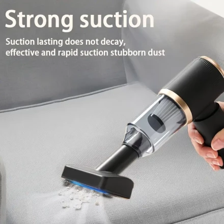 Powerful Cordless Handheld Vacuum Cleaner - Rechargeable, Lightweight, and Portable with Strong Suction for Efficient Dust Removal at Home and Office - Perfect for Pet Owners and Allergy Sufferers