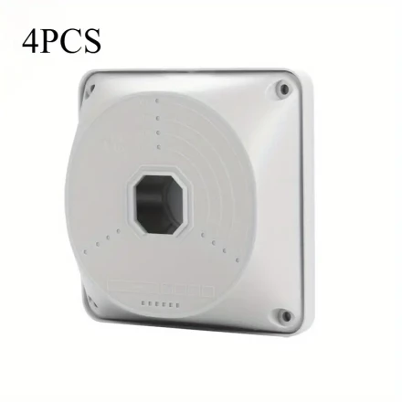 4-Pack Universal Bullet Camera Wiring Box, ABS Plastic Rainproof Camera Box Bracket, Wall Mount Electrical Enclosure for Indoor/Outdoor Ceiling or Wall Concealed Surveillance