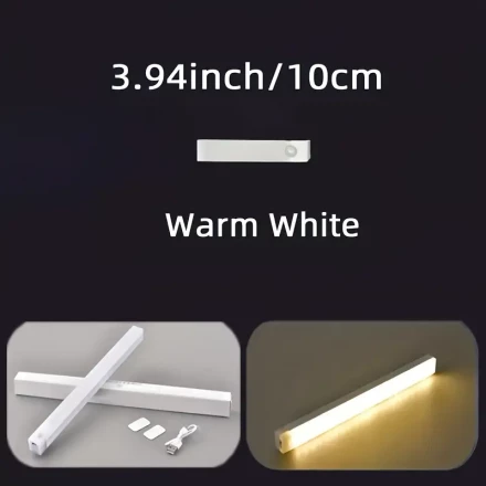 LED Closet Light With Motion Sensor, 9.8ft Auto-Induction Range, Energy-Efficient Small Night Light For Home Use, Easy Magnetic Installation