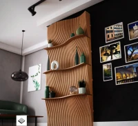 Large multi-level wall shelf
