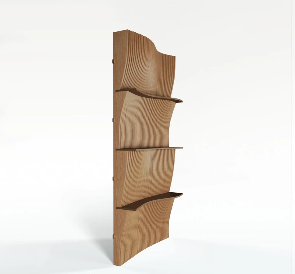 Large multi-level wall shelf
