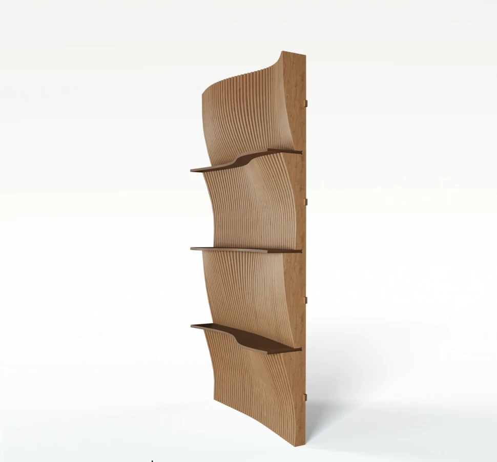Large multi-level wall shelf