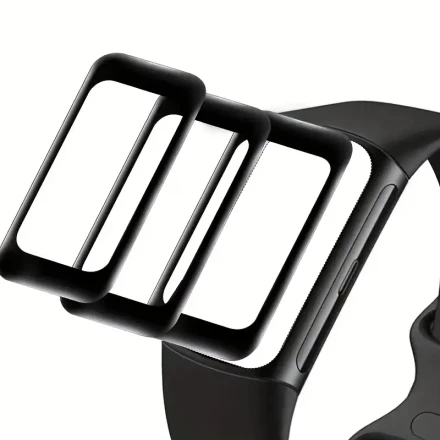 3D Curved Edge HD Transparent Screen Protector for Fitbit Charge 6/5 - 3pcs Anti-Scratch Soft Film with Cleaning Wipes