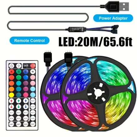 Wireless Control Intelligent LED Strip Light Infrared Remote Control RGB Lighting Decoration Living Room Atmosphere Light Strip Flexible Light Decorative String