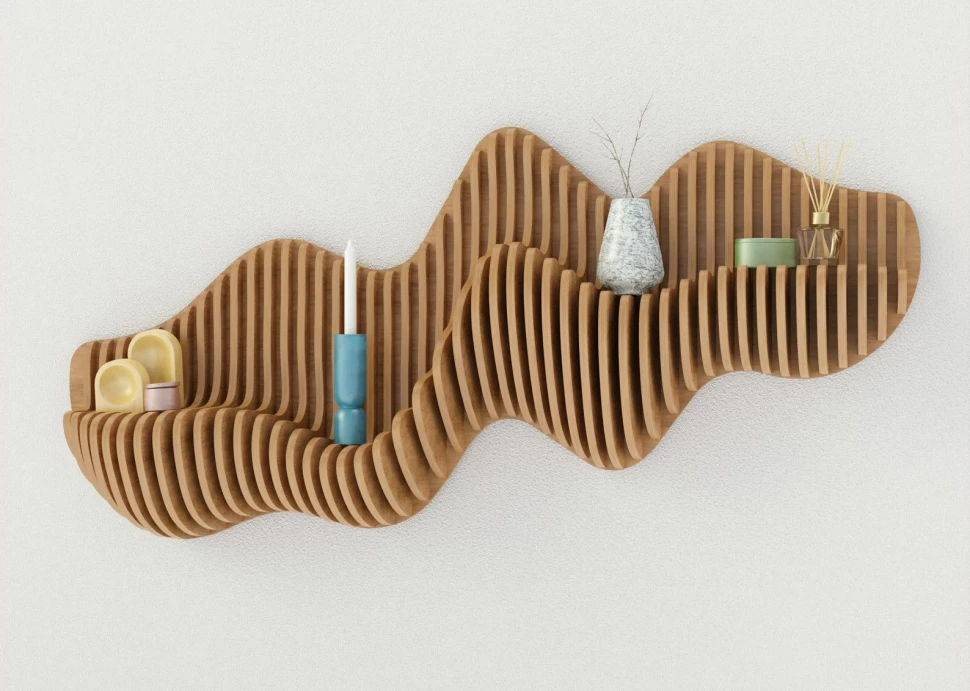 Parametric wavy wall decor