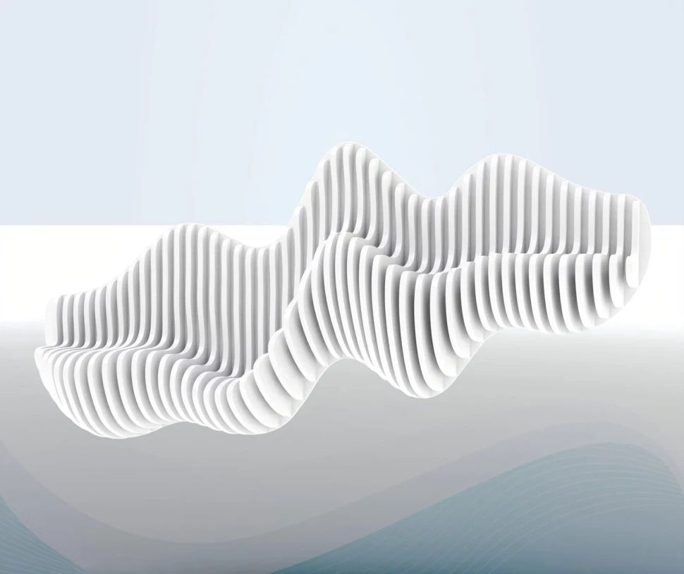 Parametric wavy wall decor