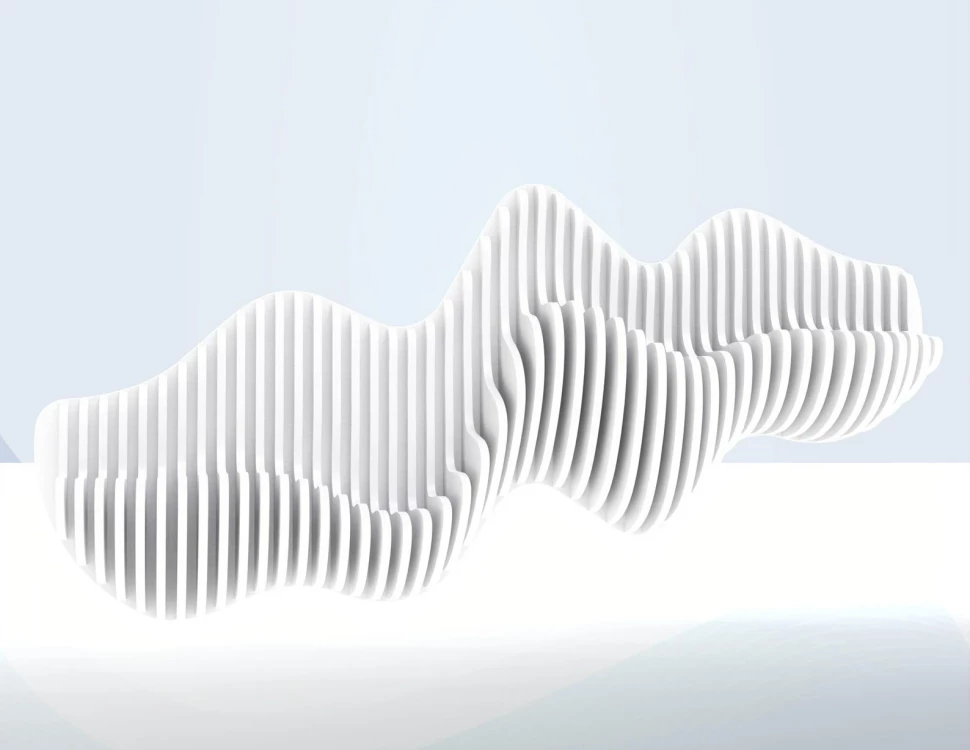Parametric wavy wall decor