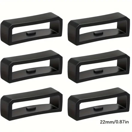 6pcs Watch Strap Holder Loop, Silicone Watch Band Keeper Retainer Fastener Ring Parts For Smart Watch Band Wristband Replacement