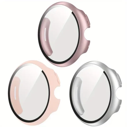 3pcs for Google PIXEL Watch 3/2/1 Screen Protector, 41mm - Ultra-Thin HD Tempered Glass with Sleek Metallic Finish, Scratch & Dust Resistant, Easy Install Bumper Cover for Men & Women
