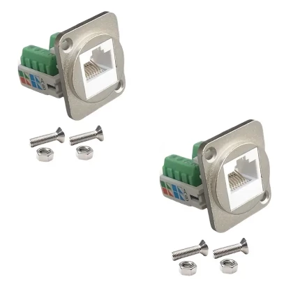 2-Pack RJ45-CAT.5E Ethernet Network Jack Adapters, SmartThings Compatible, Uncharged, Application Control, No Battery Required