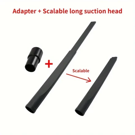 1set Vacuum Cleaner Accessories Long Flat Retractable Suction Head 32/35mm Adapter Flat Mouth Suction Head Gap Suction Head Extended Flat Mouth Brush