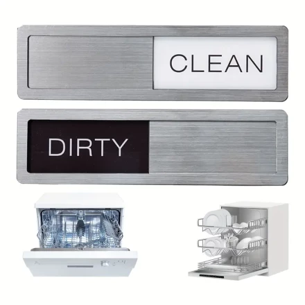 High-Quality Acrylic Dishwasher Magnet - Easy Slide Clean/Dirty Indicator, Strong & Stylish Kitchen Accessory