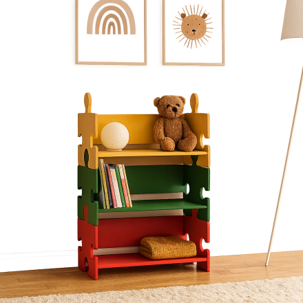Multifunctional Puzzle Shelf