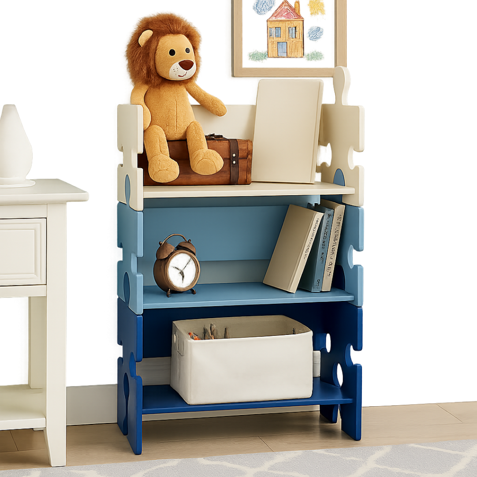 Multifunctional Puzzle Shelf