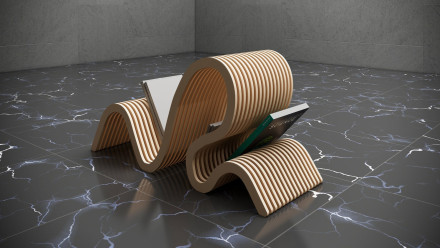 Designer stand for books and magazines