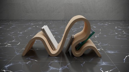 Designer stand for books and magazines