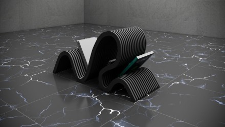 Designer stand for books and magazines