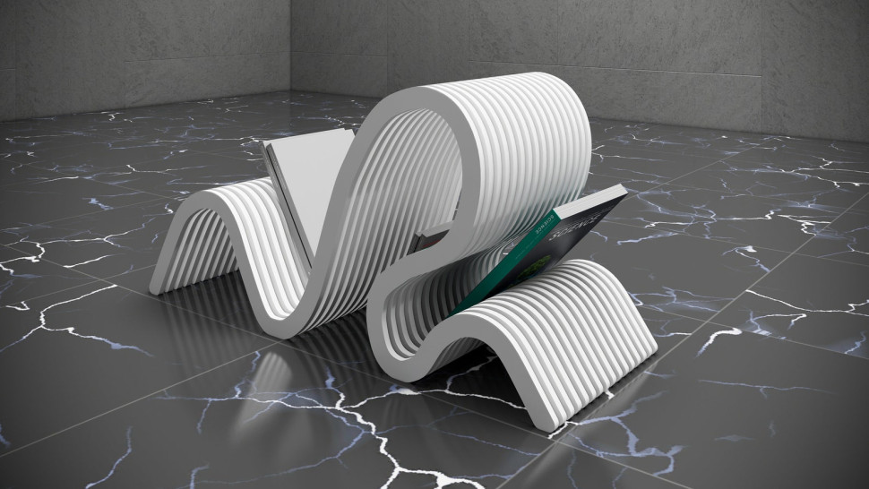 Designer stand for books and magazines