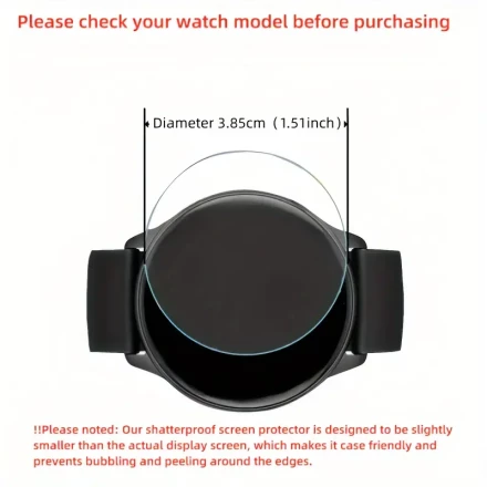 3pcs Tempered Glass for H W Watch GT 3 Pro 46mm/43mm/Watch GT 3 46mm/Watch GT 2 Pro/Watch GT Screen Protector, 9H Hardness, Ultra Resistant, Anti-Fingerprints, No Bubbles, HD-Clear