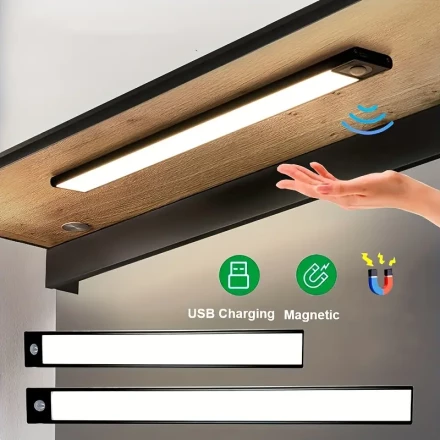 Ultra-Slim LED Motion Sensor Light - USB Rechargeable, Perfect for Under Cabinets, Wardrobes & Kitchens
