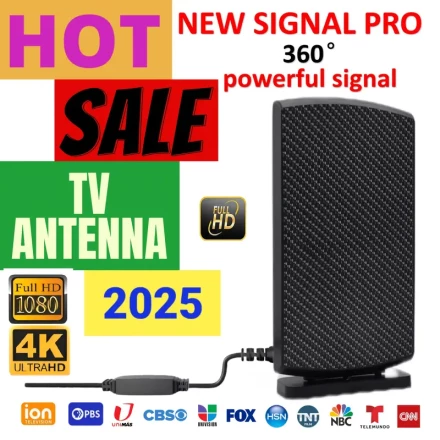 1 PES, 6800 mile TV high-definition signal receiving antenna for permanent free TV viewing, HDTV 4K Indoor Outdoor Antenna, Digital TV Antenna HDTV 4K High Definition, Signal Booster, Long Distance Reception, 1080P Digital Antenna, HDTV Antenna Satellite 