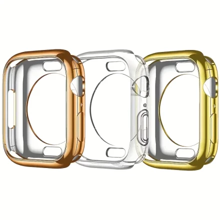 3pcs ultra-thin TPU protective case set for Apple Watch series 10/9/8/7/6/5/4 - Shockproof, scratch-resistant and durable, compatible with 42mm, 46mm, 49mm. 45mm, 44mm, 41mm, 40mm models