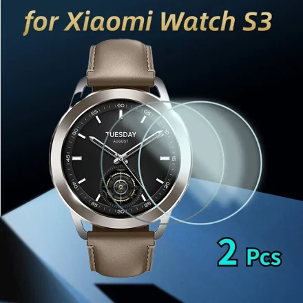 2pcs Tempered Glass Screen Protectors for Xiaomi Mi Watch S3 - 9H Hardness, Anti-Scratch, HD Clear Smartwatch Protective Film, Underwater Watch Cover|Clear Display Protector|Precision Fit Cover