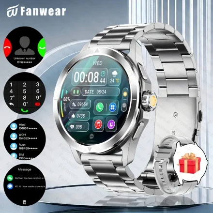 1pc New Smart Watch For Men, 1.53 With Full Touch HD Display, AI Voice Call, 100+ Sports Mode, Wireless Calling, NFC Access Control, GPS Trajectory, Voice Call, Step Counter, Square Dial,Fitness Tracker With Calendar And Date Function, For Xiaomi Manufact