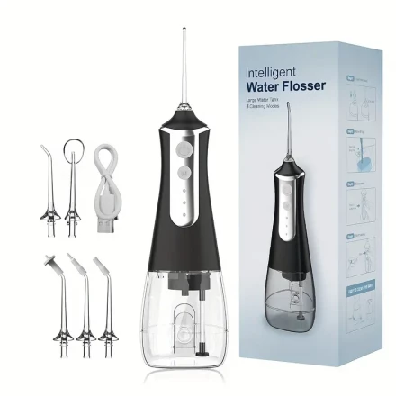 Water floss toothpick, cordless portable oral irrigator, powerful rechargeable dental floss, protective gear care, cleaning water toothpick, quartz