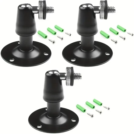 4pcs Metal Camera Mounts for CCTV Security Systems - Indoor/Outdoor Wall-Mounted Brackets
