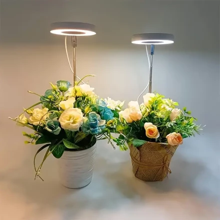 1/2pcs Use This LED Full Spectrum Plant Light to Grow Healthy Indoor Plants, 4 Adjustable Brightness Levels, Hourly Timer And Height Adjustable, USB Powered