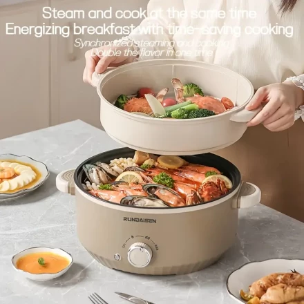 Can be used alone or with a steamer, 24-inch large-diameter electric pot, rice cooker, electric frying pan for winter