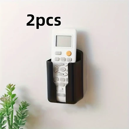 2-Pack Silicone Wall-Mounted Remote Control Holder - Fragrance-Free, Durable Storage Organizer for TV & Air Conditioner Remotes
