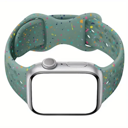 Stainless Steel Butterfly Clasp Silicone Sport Strap, Breathable, Replaceable, for Apple Watch Band 46mm 42mm 40mm 45mm 44mm 41mm 38mm 49mm, iWatch Series 10 9 8 7 6 5 3 2 1 SE Ultra 2/Ultra
